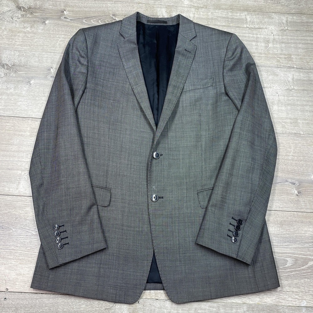 Versace Collection Blazer Mens 42 R Gray Two-Button Notch Lapel Suit Jacket